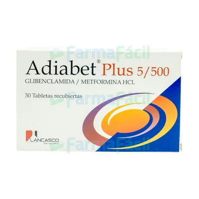 ADIABET PLUS 5MG/500MG CX30 TAB