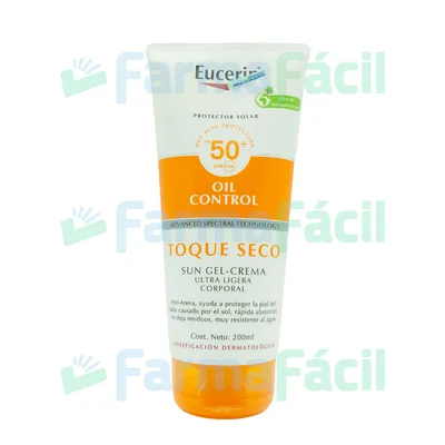 EUCERIN SUN CORP TOQUE SECO GEL50+200ML
