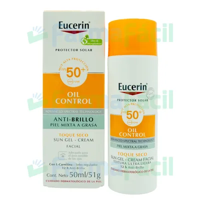 EUCERIN OIL CONTROL 50+ TOQUE SECO 50ML