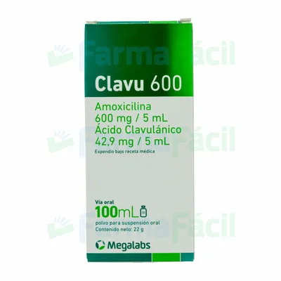 CLAVU 600 600MG-42.9MG/5ML FCOX100 ML