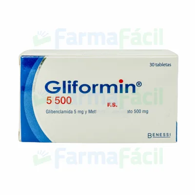 GLIFORMIN 5MG/500MG CX30 TAB