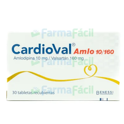 CARDIOVAL AMLO 10MG/160MG CX30 TAB