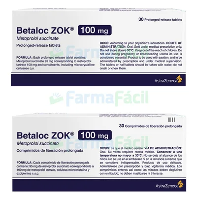 BETALOC ZOK 100MG CX30 COMP